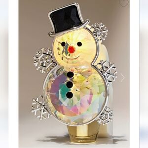NWT Bath & Body Works Crystal SNOWMAN Snowflake Wallflower plug In